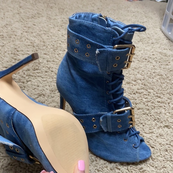 powder blue stilettos